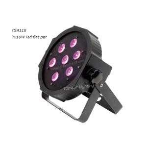 Plastic House 7 X 10w Led DJ Stage Light 4 In 1 Rgbw Led Flat Par Light