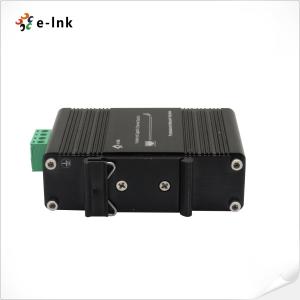 Mini Industrial 1-Port 1000X to 2-Port 10/100/1000X 30W PoE+ Media Converter