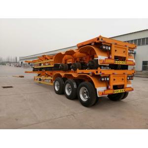 China Shipping ISO 25t Skeletal Semi Trailer Container Tri Axle on sale