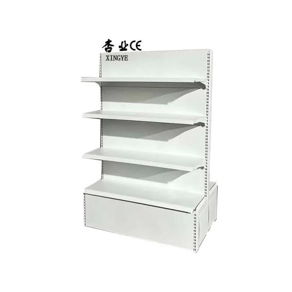 Factory Custom Size Color Logo Unique Design White Gondola Supermarket Shelves