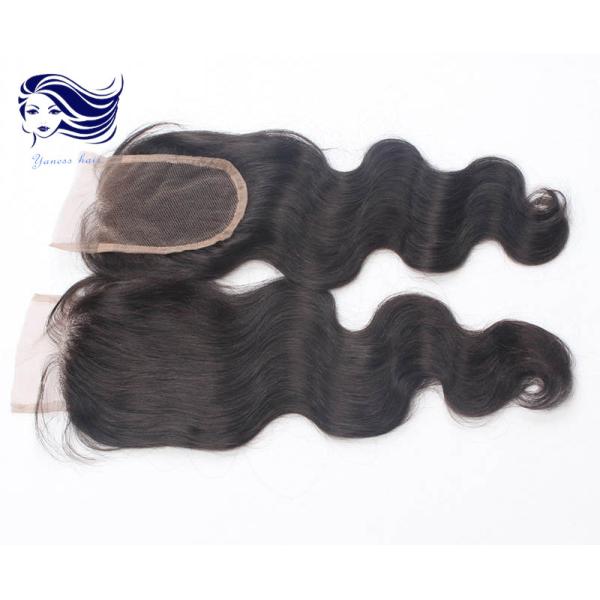 Natural Body Wave Lace Top Closure 4 X 4 Dark Brown Grade 7A