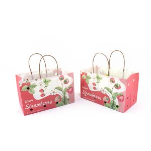 China Small Kraft Fruit Paper Bags Greaseproof Material For Supermarket on sale