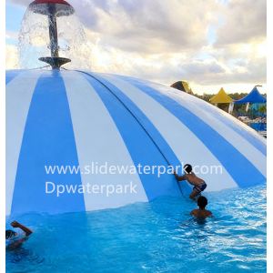 Water Park Children Pool Inflatable Bounce Ball With Mushroom Waterfall