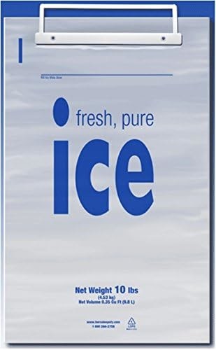 Wicketed Ice-Bag With Handle Recyclable, Compostable, Biodegradable Ice Bagging,