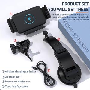 15W 9V Qi Wireless Car Charger Mount Holder 6MM For Galaxy Z Flip 3