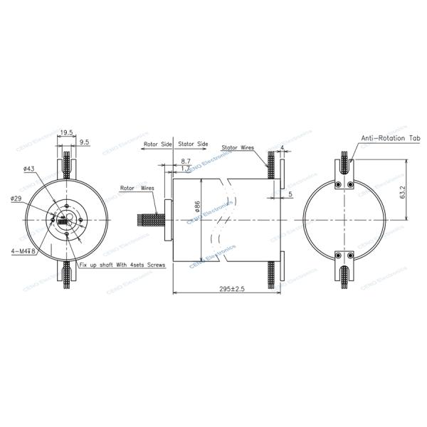 1000M Gigabit Ethernet Slip Ring With RS485 For Industrial Automatic Robot