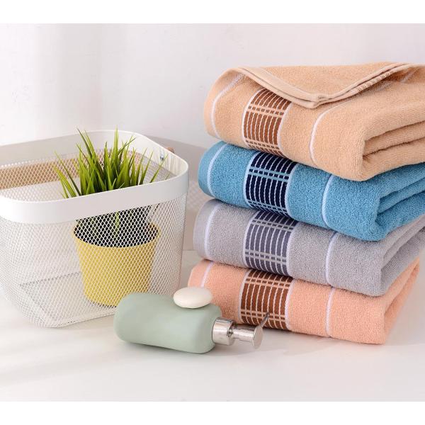 Revolutionize Your Bath Experience with Our 70*140cm Bath Towel in Solid Color Stripes