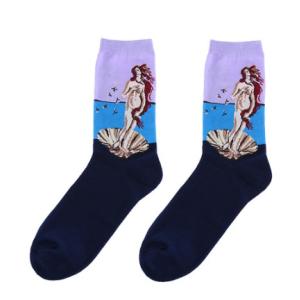 Snagging Resistance White High Top Socks With Regular Style