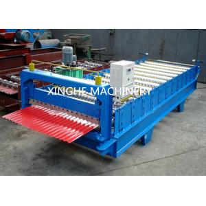 Industrial Glazed Tile Roll Forming Machine With Hydraulic Decoiler Machine