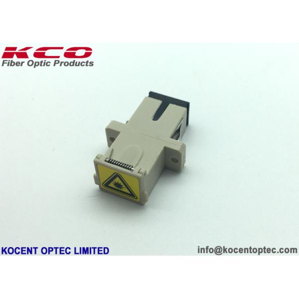 Multimode Beige Fiber Optical Adapter Automatic Shutter Dusty Cap OM1 OM2 OM3