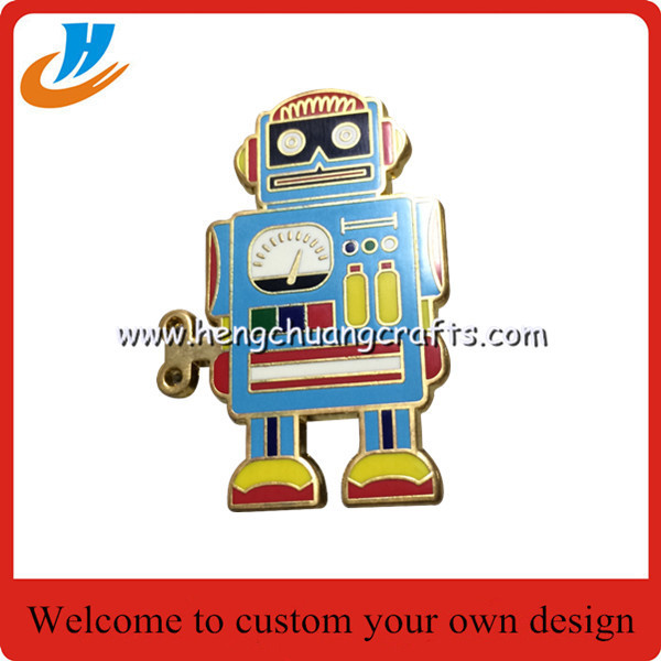 Quality Android badge/Android robot lapel pin with hard enamel process wholesale