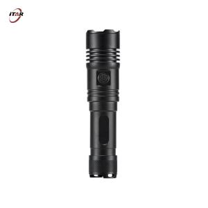 Rechargeable 21700 LED Flashlight , 1900 Lumen Black LED Torch Waterproof