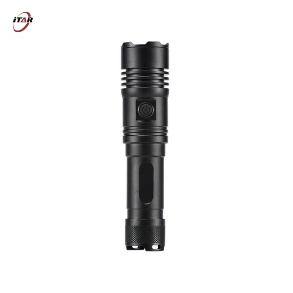 Quality Rechargeable 21700 LED Flashlight , 1900 Lumen Black LED Torch Waterproof wholesale