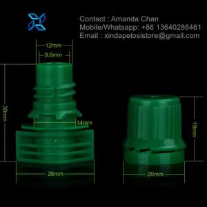 Accept Custom Plastic Single Gap Spout And Cap For Spout Bags Packaging