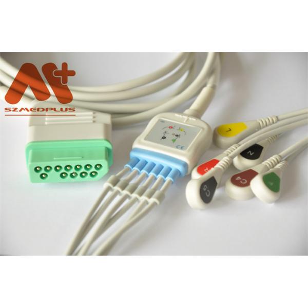 12Pin Nihon Kohden ECG Cable 6 Lead Snap
