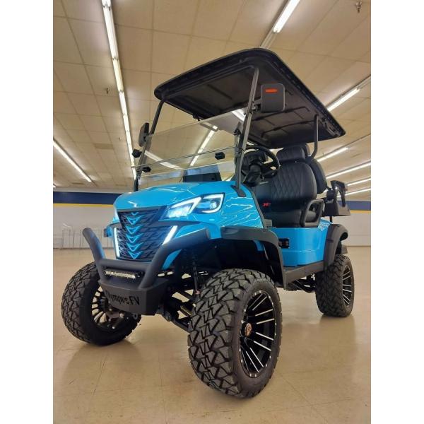 Quality 2+2 Classic Off-road Model Blue Electric Golf Cart Lithium Battery With Customizable Color And LOGO wholesale