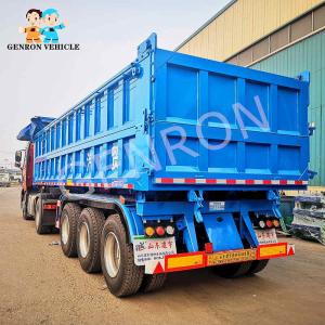3 Axles 12.00R22.5 Semi Trailer Dump Truck Mechanical Suspension