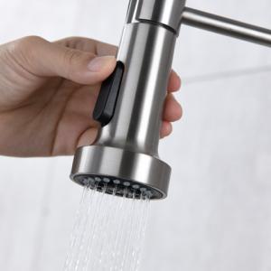 China Pulldown Deck Mounted Kitchen Faucet Kitchen Sink Tap With Flexible Spout on sale