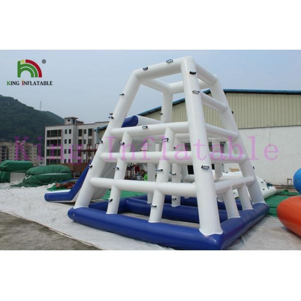Outdoor 0.9mm PVC Tarpaulin Giant Inflatable Water Toy Custom Color Floating Slide