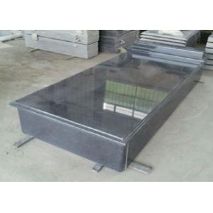 Unique Black Granite Gravestone , Personalized Tombstone Grave Markers