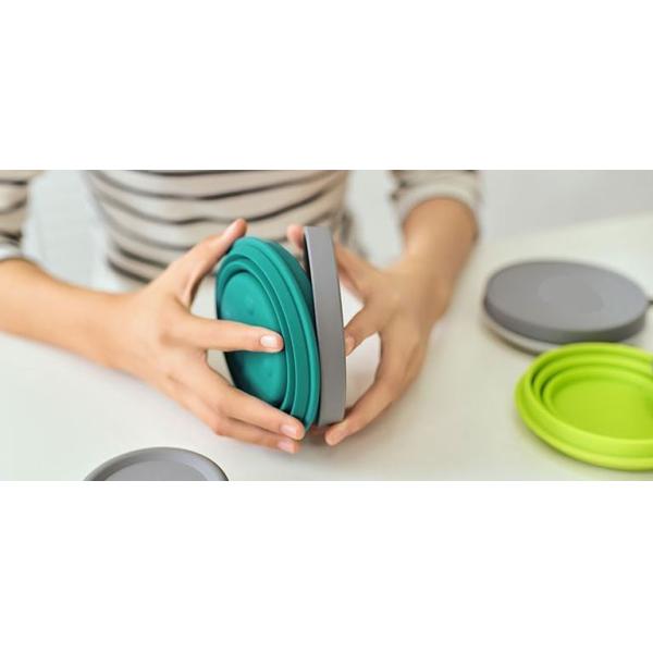 Outdoor Silicone Tableware Set,Silicone folding bowl and portable cutlery set for outdoor picnics and travel