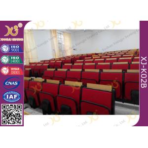 Upholstery MDF Writing Table Lecture Hall Seating With Book Net / School