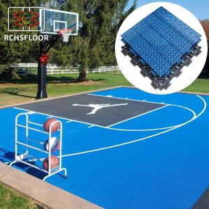 China Skin Textured Outdoor Sports Tiles Sports Court Surface Tiles 1.81cm Thickness on sale