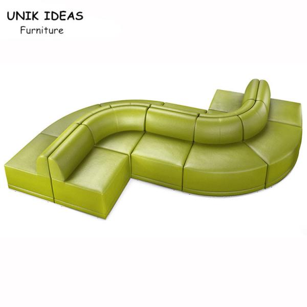 Quality 4 Seater Club Lounge Sofa Grey U Shaped   Gray S Arc Shape Vintage Style Restaurant wholesale