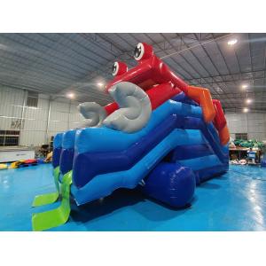 Commercial Grade Inflatable Dry Slide Crab Cartoon Inflatable High Double Slides