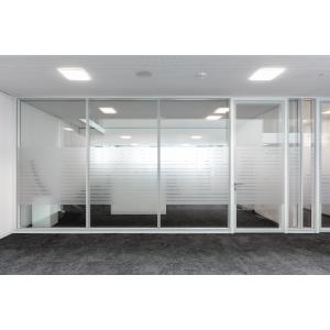 Cheap 90mm Aluminum Framed Single 8mm Partition Wall Technical Specifications for sale
