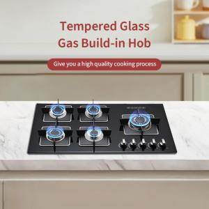 Top Glass Kitchen Built In Gas Hob Smart Cooktop 4 Burner For Household