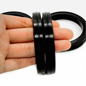 Black 90 Shore A 2 Inch FKM HNBR Hammer Union Seal Vee Lip Type Seal Ring