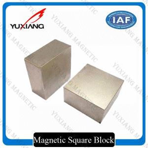 Tin Coated Neodymium Block Magnets N35 - N52 Grade Customized Dimension
