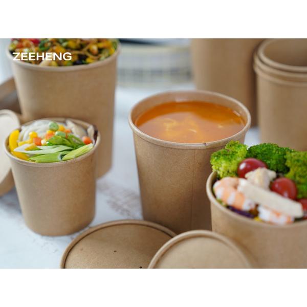 Quality Supermarkets Paper Soup Cups Salad Bowls No Smell wholesale