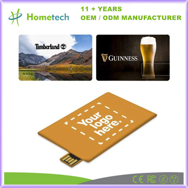 Easy To Carry Custom Credit Card Shaped USB Imprinted With Your Logo 128MB /