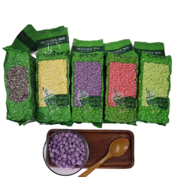 Chewy Organic Tapioca Pearls For Bubble Tea Round Pattern Halal Certified With