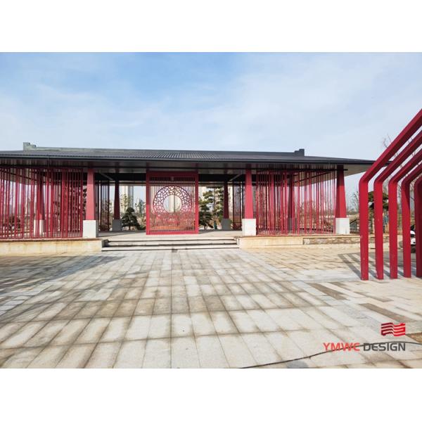 Die Casting Technique Stainless Steel Outdoor Sculpture Pavilion for Chinese Style Art