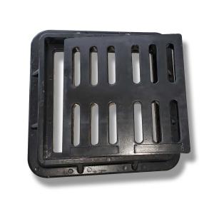EN124 A15 Grating Manhole Cover , SMC Square Sidewalk FRP Storm Grate Cover