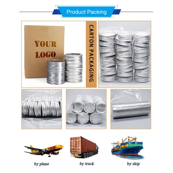 Custom 70mm Bulk Regular Silver Tinplate Screw Cap for Mason Canning Jar