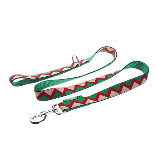 Quality 8m 8 Ft 6 Foot Christmas Dog Leash Set With Traffic Handle Elastic Pleated Printed wholesale