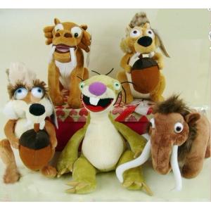 Ice Age Stuffed Animals Cartoon Plush Toys For Collection , Brown