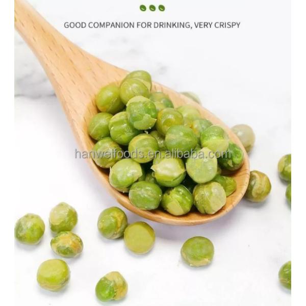 Healthy Snack Wasabi Coated Green Peas Crisp Texture Mustard Green Peas