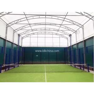 China LDK Hot Sale Multifunctional Padel Tennis Court Padel Court With Electric Removable Roof Super Panoramic Padel Court on sale
