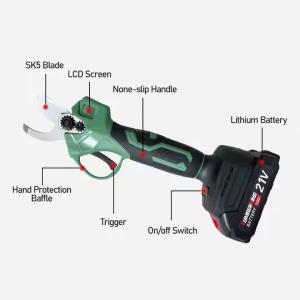 Profesional Brushless Tree Pruner Shear Scissors Electric Lithium Battery