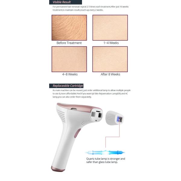 3 In 1 Quartz Lamp AC SR IPL Laser Hair Epilator