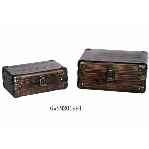 Quality Rectangle 28*20*12 Treasure Chest Storage Trunk wholesale