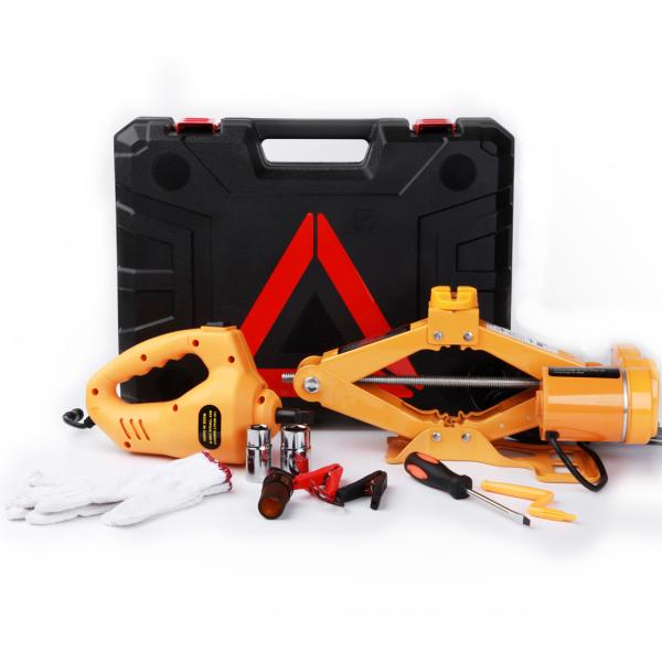 DC 12v Electric Scissor Jack With Electric Impact Wrench 3T Loading