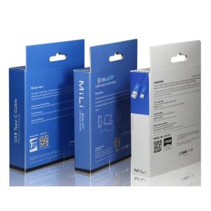 1000Pcs Pantone SGS Pantone Data Cable Packaging Box Electronics Kraft Paper