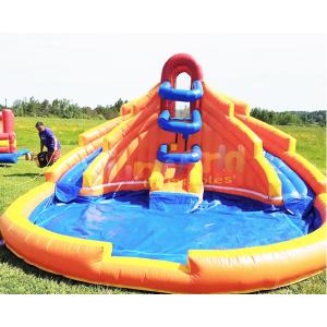 Multi Color Jumping Bounce House Inflatable Water Slide With Pool