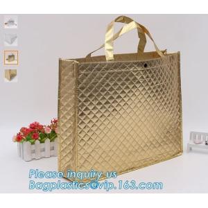 Cheap Easy Zip lockkk Closure - 100% Environmental Friendly - Waterproof &amp; Easy Cleaning | Silver Color cool insulation bag BAGEAS for sale